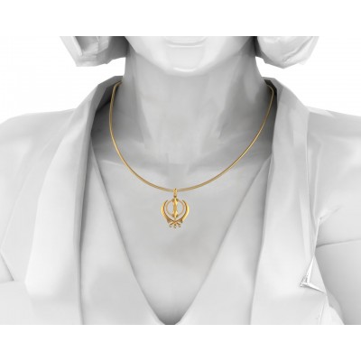 Gold Khanda Pendant